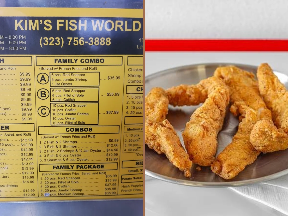 Golden fried fish on a simple plate.